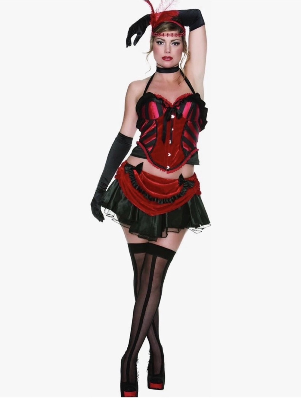 Femme Fatale Sexy Flapper Chorus Girl Complete Costume NEW